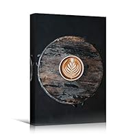 Canvas Wall Art Coffee Cup Coffee Drinks Farmhouse/Country Kitchen Multicolor Photography Urban - 12x18 inches