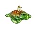Old World Christmas Ornaments: Turtles Glass Blown Ornaments for Christmas Tree, Green Sea