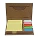 Mega Stationers Colored Sticky Note Set and Organizer, Square Notes and Index Flags in A Compact Little Box for Home Office School Use, Great Teacher's Gift