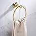 Marmolux Acc Brushed Gold Towel Ring - Modern Hand Towel Holder - Stainless Steel Bathroom Towel Rack - Round Hanger