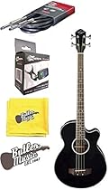 Oscar Schmidt OB100B Acoustic-Electric Bass with Gig Bag, Effin Tuner and More

