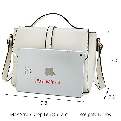 Ladies Designer Purses Cross Body Handbags Trendy Bags for Women Shoulder Bags (Beige) - Thumbnail 3