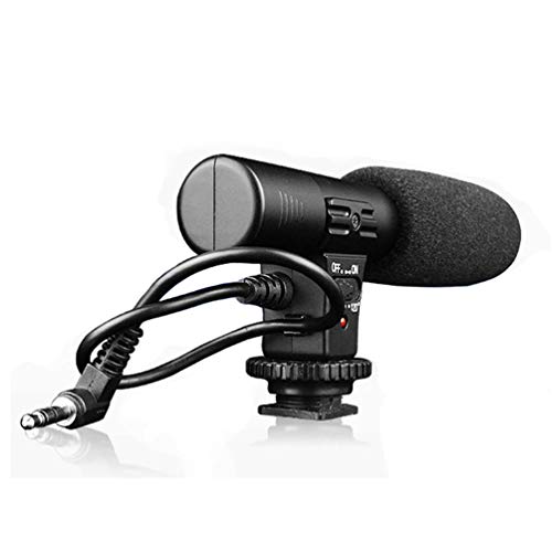 POTENCO Microphone, 3.5mm Digital Camera Microphone Video Recording Microphone for D-SLR Camera Video Recording Microphone
