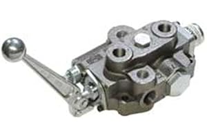 CROSS Manufacturing 131135 SBA2 Series Cast Iron Single Spool Monoblock Hydraulic Directional Control Valve, 3-Position, 4-Way, Open Centered, 3/4" x 3/4" x 1/2" NPT Female, 2500 psi, Grey