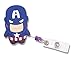 Finex Superheroes Captain America Spiderman Batman Superman Set of 4 Retractable Badge Holder ID Badge Reel Clip On Card Holders