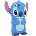 iPhone SE Case, Cute 3D MC Fashion American Cartoon Stitch Shockproof and Protective Silicone Phone Case for iPhone 5/5S/SE (Blue)
