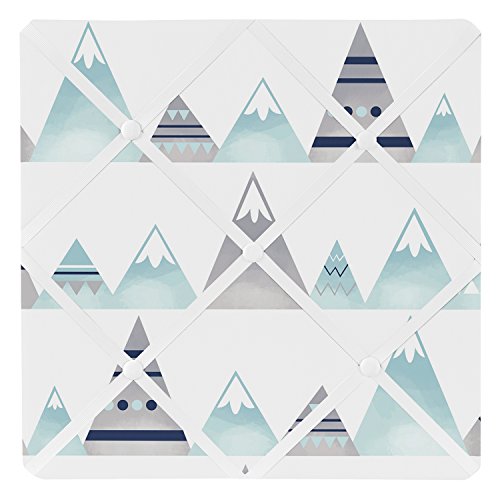 Sweet Jojo Designs Navy Blue, Aqua and Grey Aztec Fabric Memory Memo Photo Bulletin Board for Mountains Collection by - Thumbnail 5