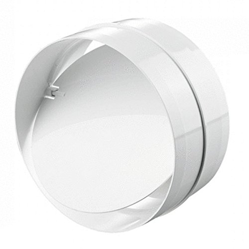 BLAUBERG Connector with Backdraught Shutter - 100mm / 4 inch Dia - Non-Return Damper Flap to Connect Duct Pipe or Flexible Ducting Hose
