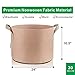 TopoGrow 6-Pack 30 Gallon Grow Bags Tan Fabric Round Aeration Pots Container for Nursery Garden and Planting Grow (30 Gallon, Tan(6-Pack))thumb 1