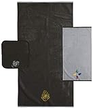 Jay Franco Harry Potter 3 Piece Towel Bath, Hand, Wash Set, Gray
