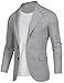 Daupanzees Mens Casual Two Button Suits Lapel Blazer Jacket Lightweight Sport Coat (Gray M)