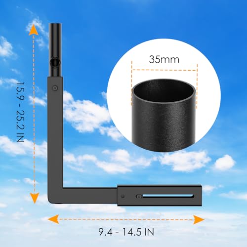 Bloazzup Starlink Mount for Standard 4/4X/Gen 3, Adjustable Starlink Wall Mount Gen 3/V3 with Telescoping Arm, Rustproof, Weatherproof for Concrete/Wood Walls, Starlink Wall Mounts for Dishes