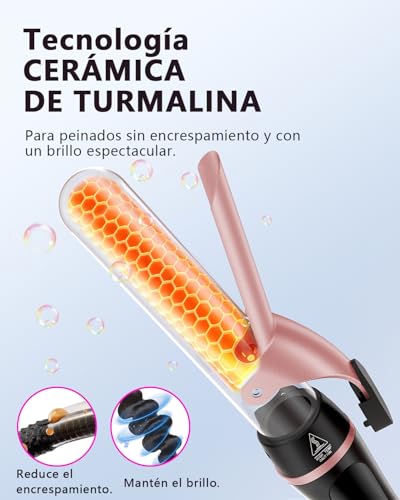 5 in 1 Curling Iron with Heat Brush and Interchangeable Ceramic Barrels (9mm-32mm), Curling Iron Set with Straightening Iron, Instant Heating, Dual Voltage, Gifts for Women