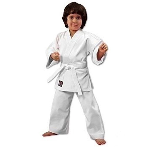 Pro Force 6 oz. Lightweight Student Uniform (Elastic Drawstring) (00.5(4'4"/60lbs.Child Size) #266915, White),Size 00.5 (4'4"/ 60 lbs.)