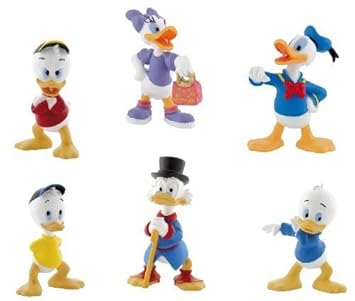 Bullyland Set, Donald, Dagobert, Daisy, Tick Trick und Track