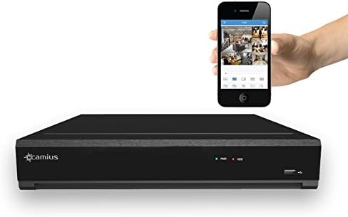 CAMIUS 4K HD POE NVR (8CH 1080P/3MP/4MP/5MP/8MP) Security Network Video Recorder - Supports up to 8 POE IP Cameras @ 30fps Realtime 60Mbps, Supports up to 6TB HDD (Not Included) and 4K Cameras