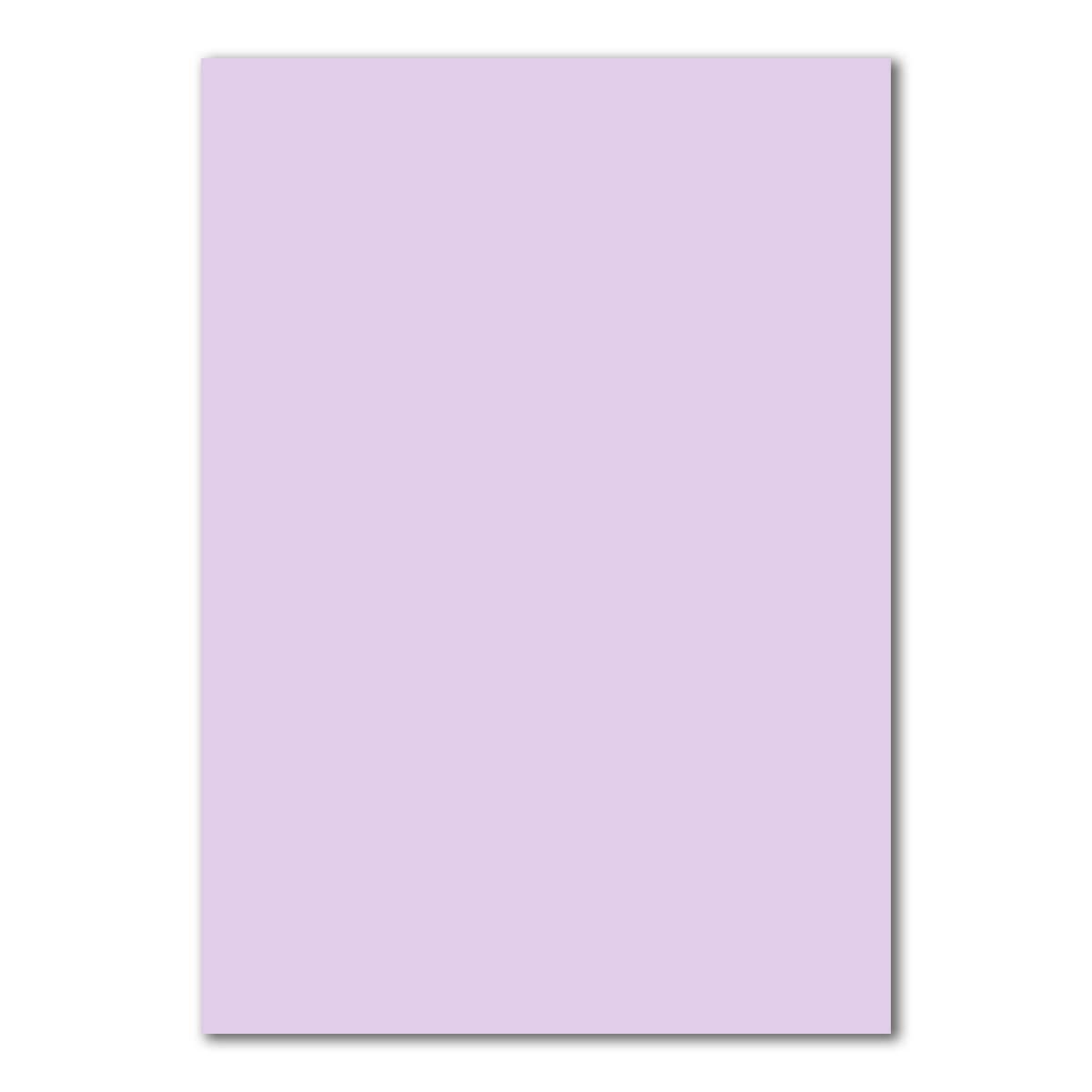FarbenFroh 50 Sheets A5 Paper Flat Sheet Lilac 240gsm 14.8 x 21cm Craft Sheet Colour Paper Photo Card Colour Card