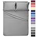 HOMEIDEAS 4 Piece Bed Sheets Set (Full, Light Gray), 1800 Bedding Soft Brushed Microfiber Luxury Sheets, Deep Pockets, Easy Care, Wrinkle & Fade Free