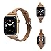 Wearlizer Slim Rivet Leather Compatible with Apple Watch Bands 38mm 40mm 41mm 42mm 44mm 45mm 46mm 49mm Women Men Dressy Thin Strap Wristbands Bracelet for iWatch Series 10 9 8 Ultra SE 7 6 5 4 3 2 1