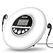 Portable CD Player, Soulcker Personal Compact Disc CD Player with Headphones Jack, Anti-Skip/Shockproof Protection Small Music CD Walkman Players with LCD Display for Adults Students Kids(White)