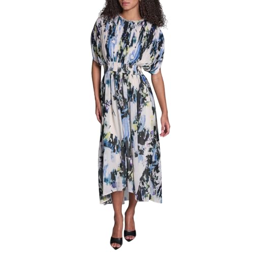 BCBG Women's Dress, Prarchment Multi, 12