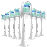 Safcare Electric Toothbrush Replacement Heads Compatible with Philips Soni Care HX3 HX6 HX9 Series, Fit Plaque Control, Gum Health, FlexCare, HealthyWhite, Essence+ and EasyClean