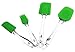 LiG Premium 4-Piece Silicone Kitchen Utensils Set - Easy Flex Heat Resistant 3-Piece Silicone Spatulas and 1 Basting Brush - Best for Kitchen Cooking & Baking(Green)