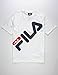Fila Men's Marco Graphic T-Shirt, White, Peacoat, Chinese Red, L