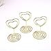 JANOU Mini Heart Shape Place Card Memo Holder Picture Stand Note Clip for Wedding Party Decoration Pack 10pcs (Gold)