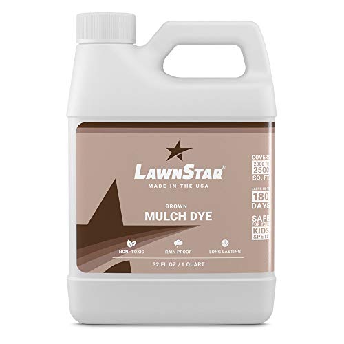 LawnStar Brown Mulch Paint, 32 fl. oz. Makes Faded, Colorless Mulch