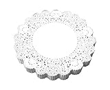 Omin White Round Paper Doilies Lace Design 8 Inch Pack of 250