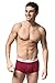 Italian Designed Trunks 2 Pack KRONIS Mens Underwear Premium 180gsm Cotton, Medium, Charcoal Grey + Maroon