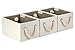 StorageWorks Storage Baskets for Shelves, Foldable Fabric Closet Storage Bins with Handles, Fabric Storage Bins Clothes Organizer, Beige, White & Ivory, 3-Pack, Small