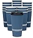 Glowcoast To Go Coffee Cups With Lids - 22 oz Disposable Coffee Cup With Lid. Large Togo Travel Paper Ripple Hot Cups Insulated For Hot, Cold Beverage Drinks, No Sleeves Needed (50, Royal Blue)