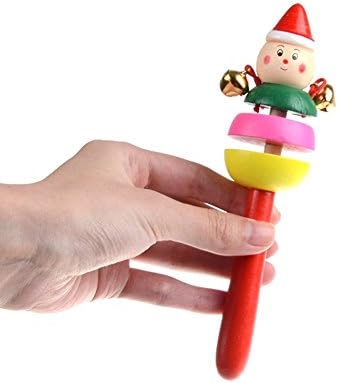ER Shop Cartoon Wooden Rattle Baby Kids Children Educational Toys Musical Toy Instrument Accessories 5pc Random Color