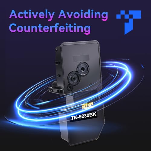 ZIPRINT TK5230 Compatible for Kyocera TK-5230K TK5230 TK-5230Y TK-5230M TK-5230C Toner for Kyocera ecosys m5521cdw M5521cdn P5021cdw P5021cdn M5521cdw P5521cdw 021 m 5521(Black Cyan Yellow Magenta)