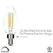 Hudson Lighting Dimmable LED Candelabra Bulb- 1 PACK- UL Listed- 5 Watt- 450 Lumen- E12 Led Bulbs Base- 2700K- Indoor or Outdoor