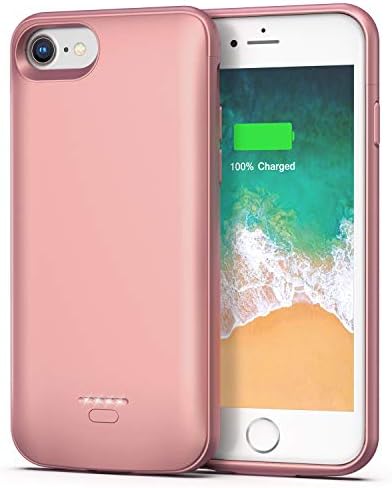 Smiphee iPhone 6 6s Battery Case, 4000mAh Portable Protective Charging Case for iPhone 6 6s(4.7 inch) Extended Battery Charger Case (Rose Gold)