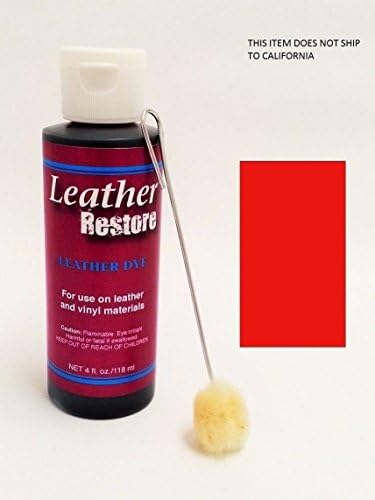 Leather Restore Dye with Applicator 4 Oz. (RED)