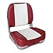 Leader Accessories Deluxe Folding Marine Boat Seat (White/Red)