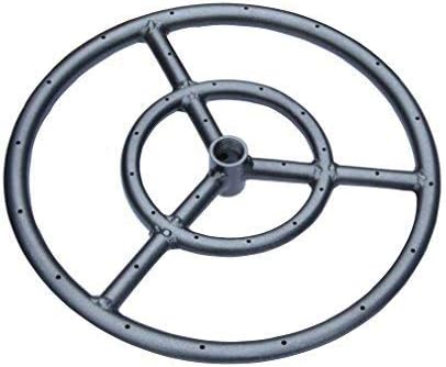 Amazon Com Onlyfire 12 Inch Black Steel Round Fire Pit Burner Ring Double Ring Garden Outdoor