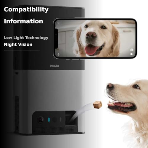 Petcube Bites 2 Wi-Fi Pet Camera with Treat Dispenser & Alexa Built-in, for Dogs and Cats. 1080p HD Video, 160 Full-Room View, 2-Way Audio, Sound/Motion Alerts, Night Vision, Pet Monitor - View 3