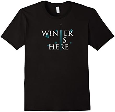 Mens Winter Is Here T-Shirt XL Black
