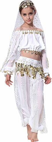 Fairycece Top Model Dance For Girls 3T 4T 4 White