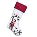 Valery Madelyn 21 inch Red Green White Velvet Christmas Stockings with Sloth and Knit Cuff, Themed with Classic Collection Splendor Tree Skirt (Not Included)