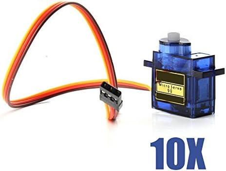 zooplyer 10 Pcs Mini SG90 Micro Servo Motor for RC Robot Helicopter Airplane controls Car Boat