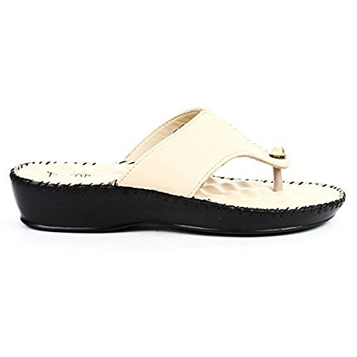 liberty tiptopp women slippers thongs cream