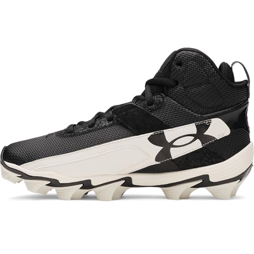 Under Armour Men's Harper 10 RM Baseball Cleats, (001) Black/Stone/Black, 14, US
