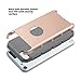 ULAK iPod Touch 6 Case,iPod 6 Case,iPod Touch 5 Case, Dual Layer Slim Protective Hybrid iPod Touch Case Hard PC Cover for Apple iPod Touch 5 6th Generation(Rose Gold + Grey)