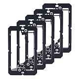 VCE 5-Pack Single Gang Low Voltage Mounting Bracket for Telephone Wires, Network Cables, HDMI, Coaxial, Speaker Cables-Black